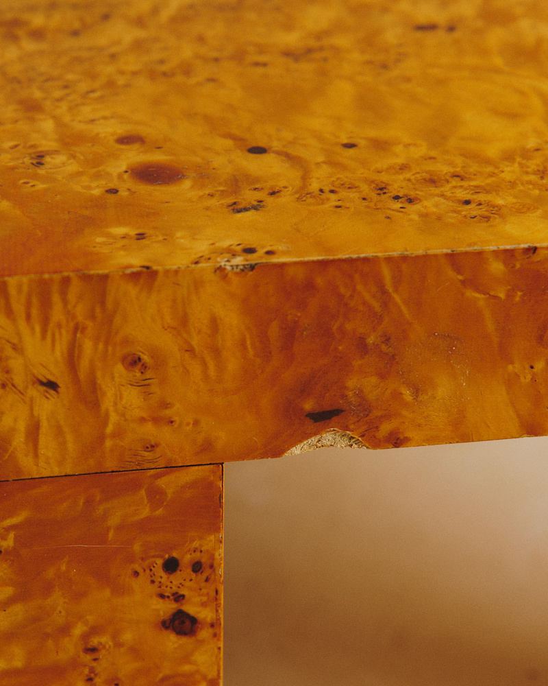 TABLE BASSE EN LOUPE D'ORME
