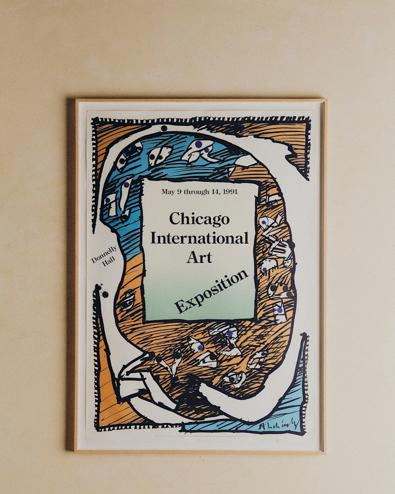 AFFICHE CHICAGO INTERNATIONAL ART, 1991