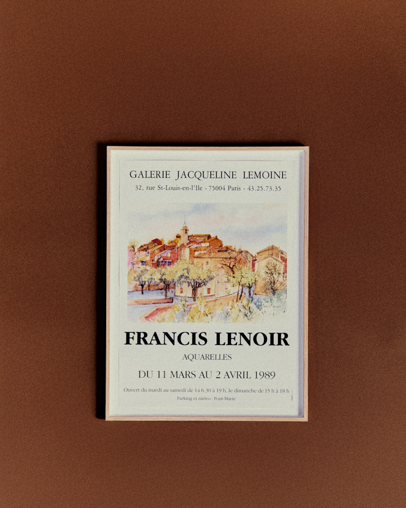 AFFICHE GALERIE JACQUELINE LEMOINE, FRANCIS LENOIR, 1989