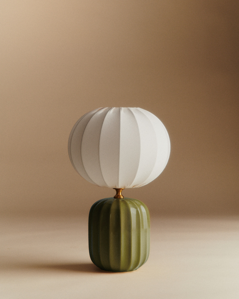 LAMPE TRAVIATA PETIT MODÈLE VERT OLIVE