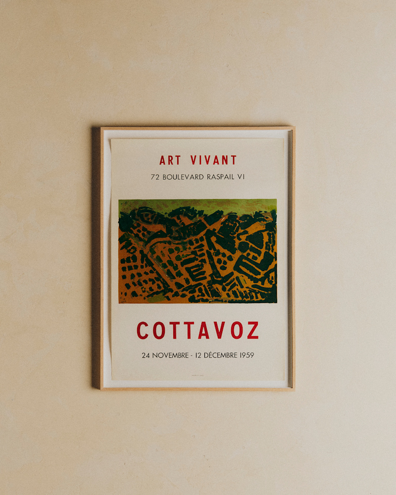 AFFICHE ART VIVANT, COTTAVOZ, 1959