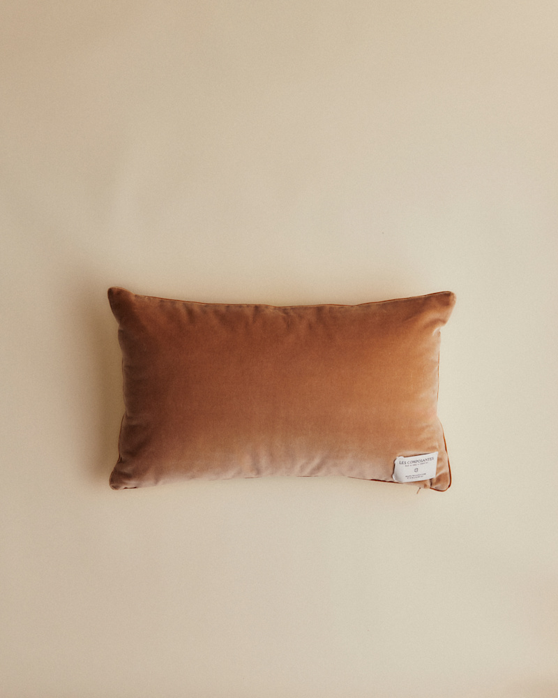 COUSSIN VINTAGE VELOURS BEIGE - PETIT MODÈLE