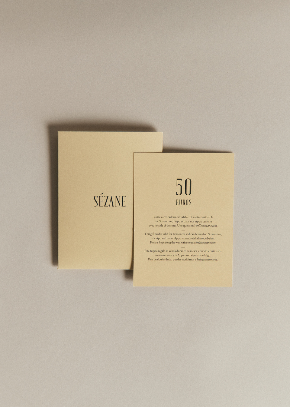 CARTE CADEAU SÉZANE