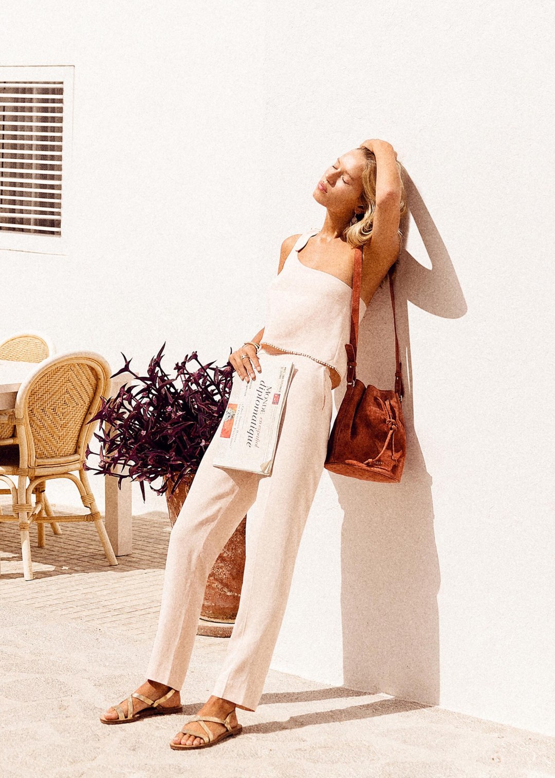 sezane white jumpsuit