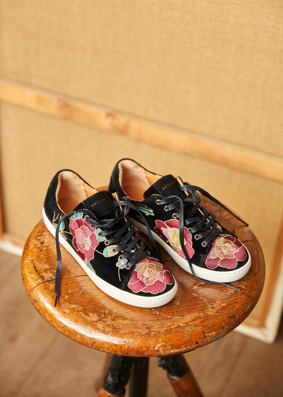 basket sezane leopard