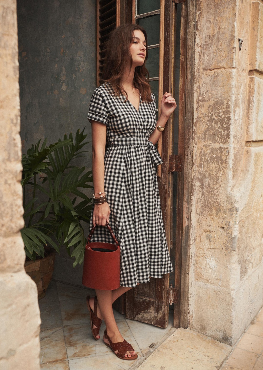 sezane wrap dress