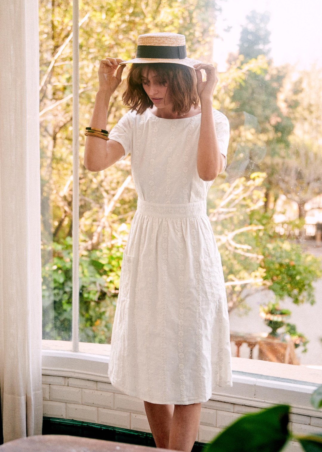 sezane white dress