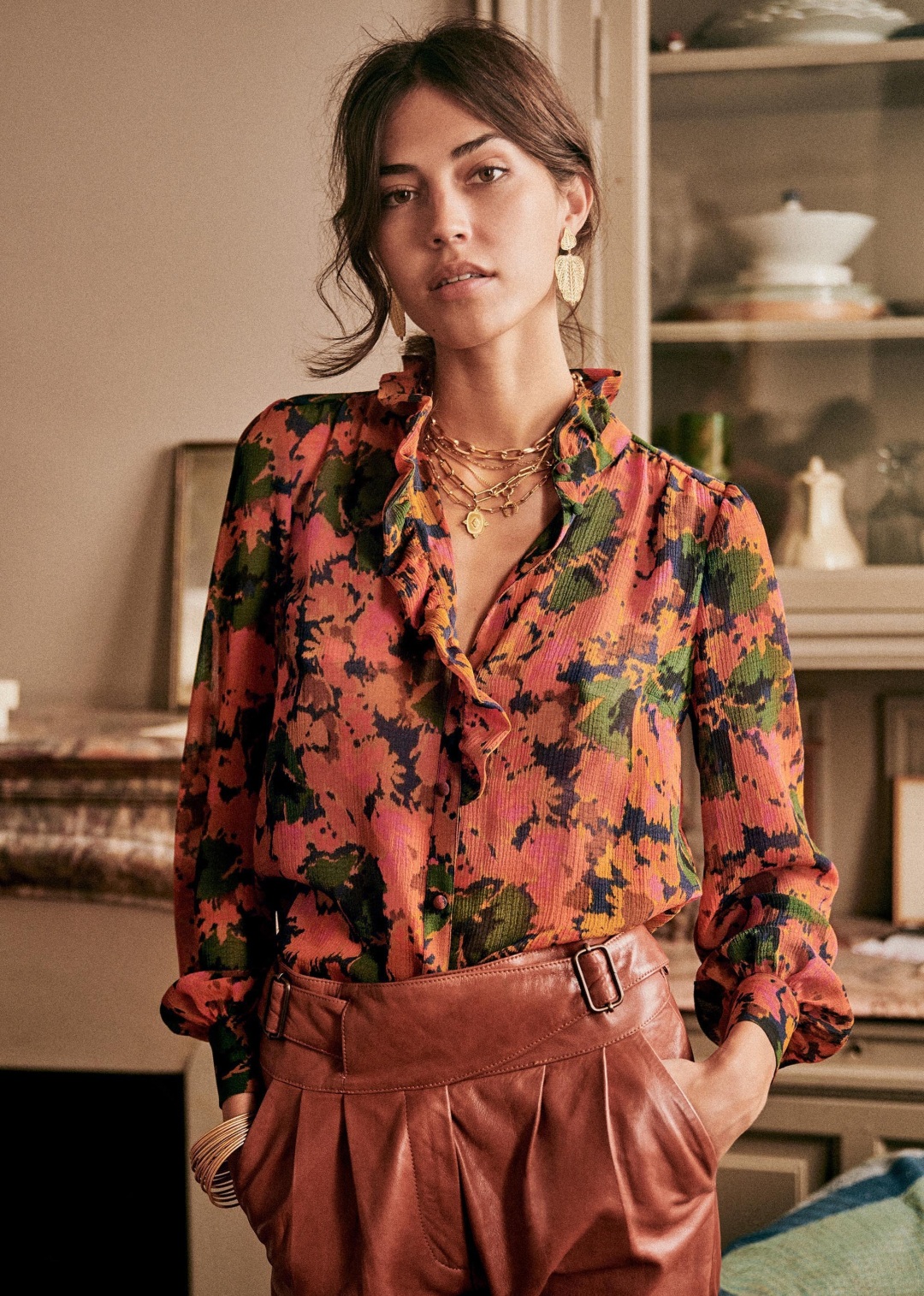 Sezane chemise chloe clearance